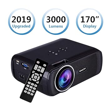 LED HD Portable Projector, Sinuk 2200 Lumens 1080 HD LCD Mini ...