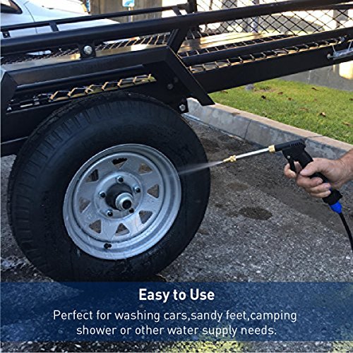 EasyGO Products Rinse All Pw10 2.1 Gallon-Car Washer Kit-Portable Camp Shower with Heavy Duty Pump Handle
