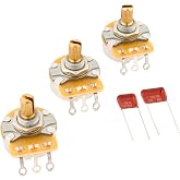 Stratocaster Split Shaft Potentiometer and Capacitor Kit, 3-Pack