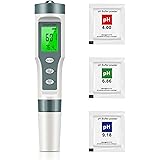 Digital pH Meter with ATC pH Tester, 3 in 1 pH TDS Temp 0.01 Resolution High Accuracy Pen Type Tester, Water Tester for Water