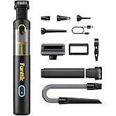 Fanttik Slim V8 APEX Car Vacuum, 4-in-1 Portable Mini Cordless Vacuum with 19000pa Suction Power, Type-C Charge, 2 Suction Modes, Handheld Vacuum for Small Jobs, Car, Office Desk, Keyboards (Black)