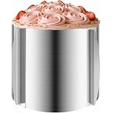 DATANYA Cake Ring Extra High 15cm - Adjustable 6 Inch to12Inch Stainless Steel Round Cake Mousse Molds Baking Ring, 5.9 Inch