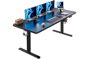 HUANUO 71 x 30 inch Electric Standing Desk, Powerful Brushless Motor Large Height Adjustable Table, 4 Memory Preset Sit Stand Up Desk, Home Office Computer Table with Thick T-Shaped Frame