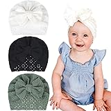 3PCS Baby Girls' Head Wrap Newborn's Bows Turban