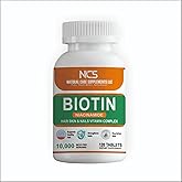 Natural Care Supplements Biotin 10,000 mcg & Niacinamide Tablets – Hair, Skin & Nail Support Supplement – 120 Count