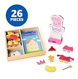 Peppa Pig Magnetic Wooden Dress-Up Set TCG Toys FSC Wood Preschool Toy view 2