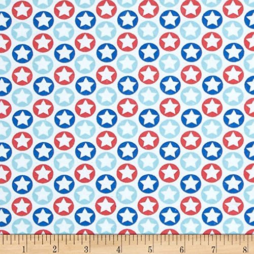 Alpine Flannel American Plane Stars Multi Fabric By The Yard