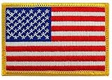 USA American Flag Embroidered IRON-ON Patch - 3.5