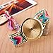 DAYAN Women Gold Dial Thread Knitted Alloy Chain Weaved Rope Band Bracelet Quartz Wrist Watch C