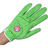 Lady Classic Women's Soft Flex Golf Gloves with Magnetic Ball Marker with Removable Golf Ball Marker- Left Hand