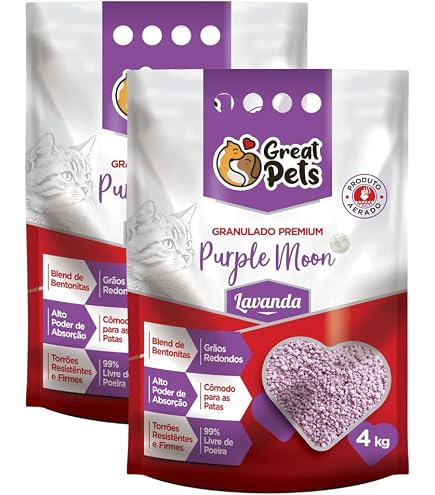 Great Pets Areia Higiênica Premium Purple Moon 4kg Lavanda