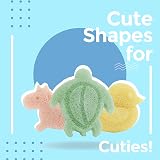 myHomeBody Konjac Sponge 3pc Unicorn Duck Sea Turtle Natural Bath Sponges view 4