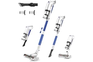 whall Cordless Vacuum Cleaner, Upgraded 25Kpa Suction 280W Brushless Motor 4 in 1 Cordless Stick Vacuum Cleaner, Lightweight Handheld Vacuum for Home Pet Hair Carpet Hard Floor, up to 55mins Runtime