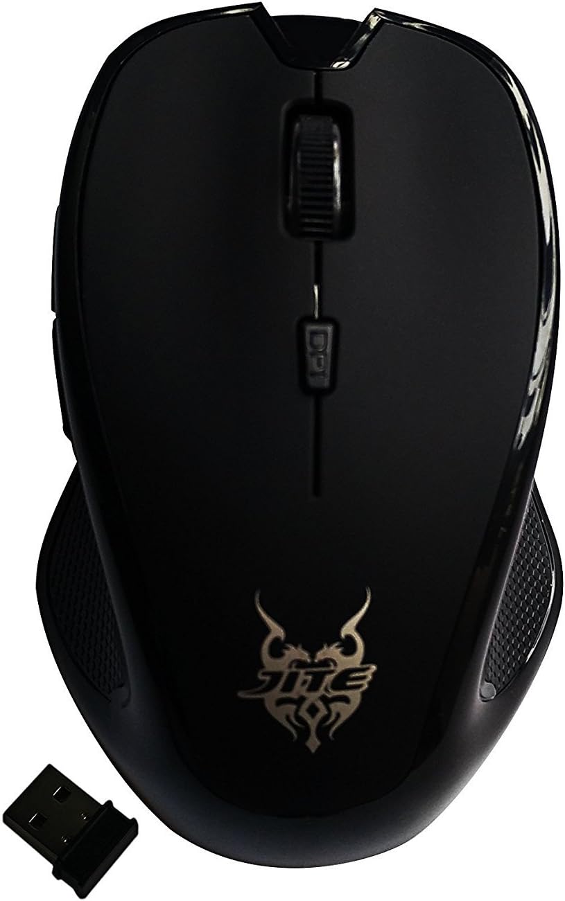 2.4Ghz Wireless Mobile Optical Mouse with 6 Buttons, 3 DPI Levels with USB Wireless Receiver