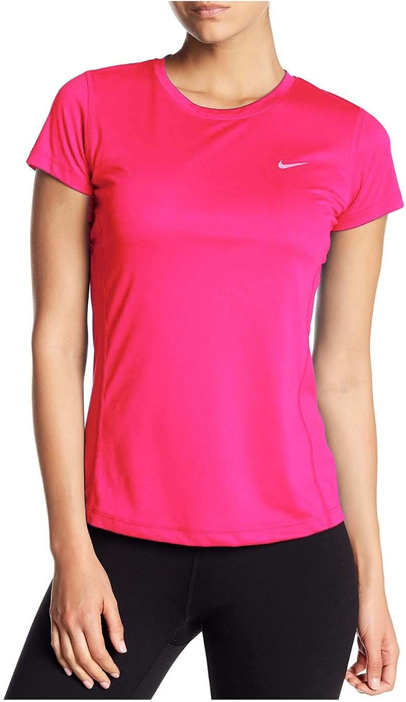 Nike Women's DriFit Miler Running TopHyper PinkMedium