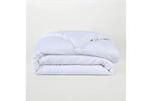 Sijo Premium Stone Washed 100% Organic French Linen Duvet Cover, GOTS Certified Organic, Small Batch Sourced from Normandy, Breathable and Durable (Snow, King/Cal King)