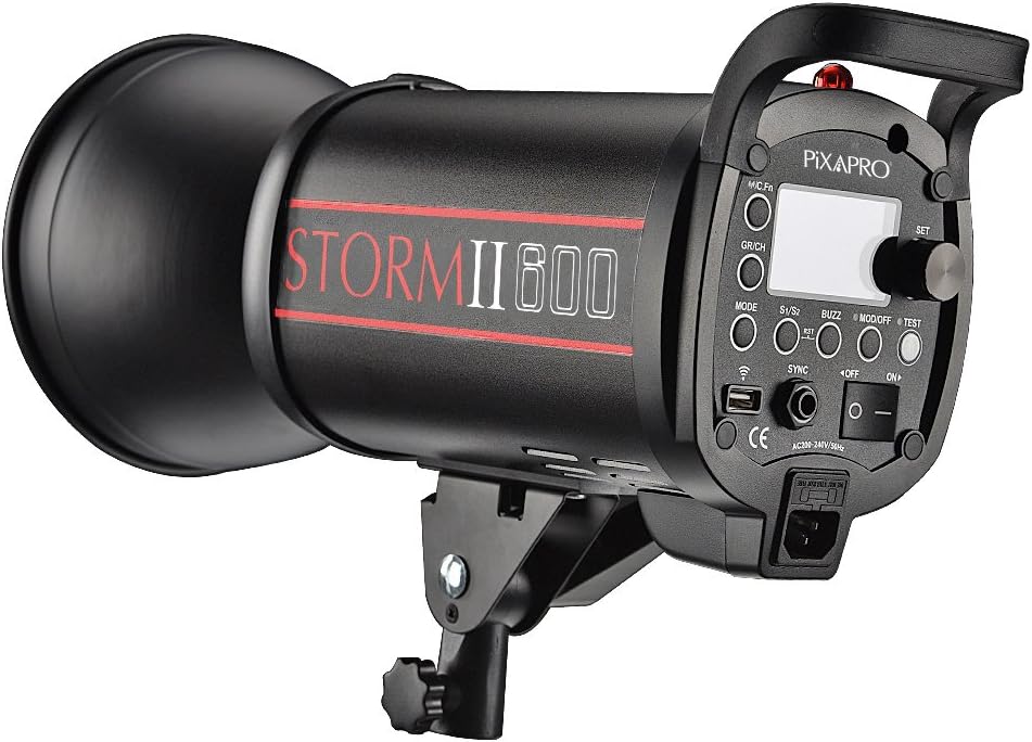 PIXAPROA   STORM II 600 QT600IIM 600Ws High Speed Fan Cool 1 8000s Studio Strobe Flash HSS Bowens SFitting 2 4G  2 Year UK Warranty  Fast Delivery  UK Stock  VAT Registered  Single Head  STORM II 600 