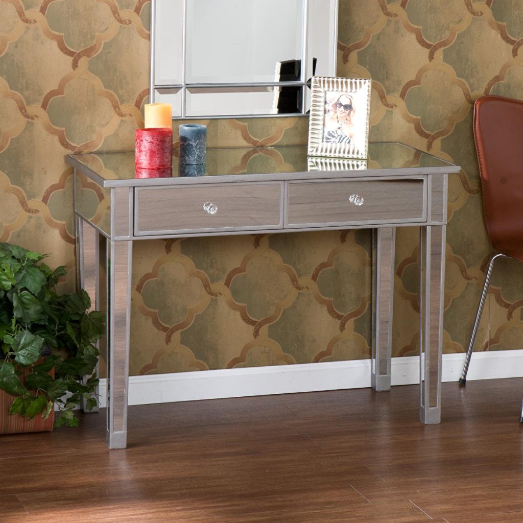 SEI Mirage Mirrored 2Drawer Console Table Kitchen & Dining