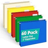 HERKKA Extra Capacity Legal Size Hanging File Folders – 30 Pack, 3" Expansion, Reinforced For Bulky Files
