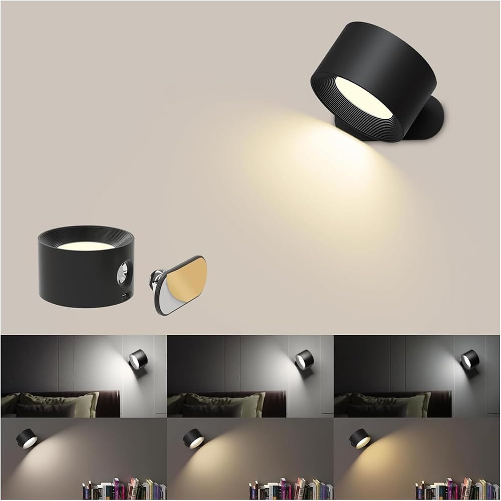 Coollamp LED Indoor Wall Lamp—Rechargeable Battery, 3 Brightness Levels