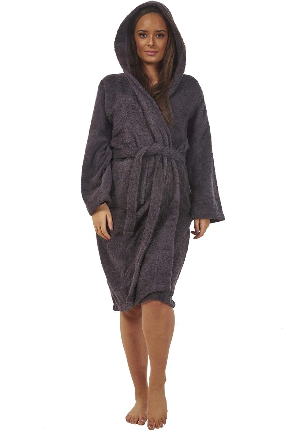 amazon ladies towelling dressing gowns