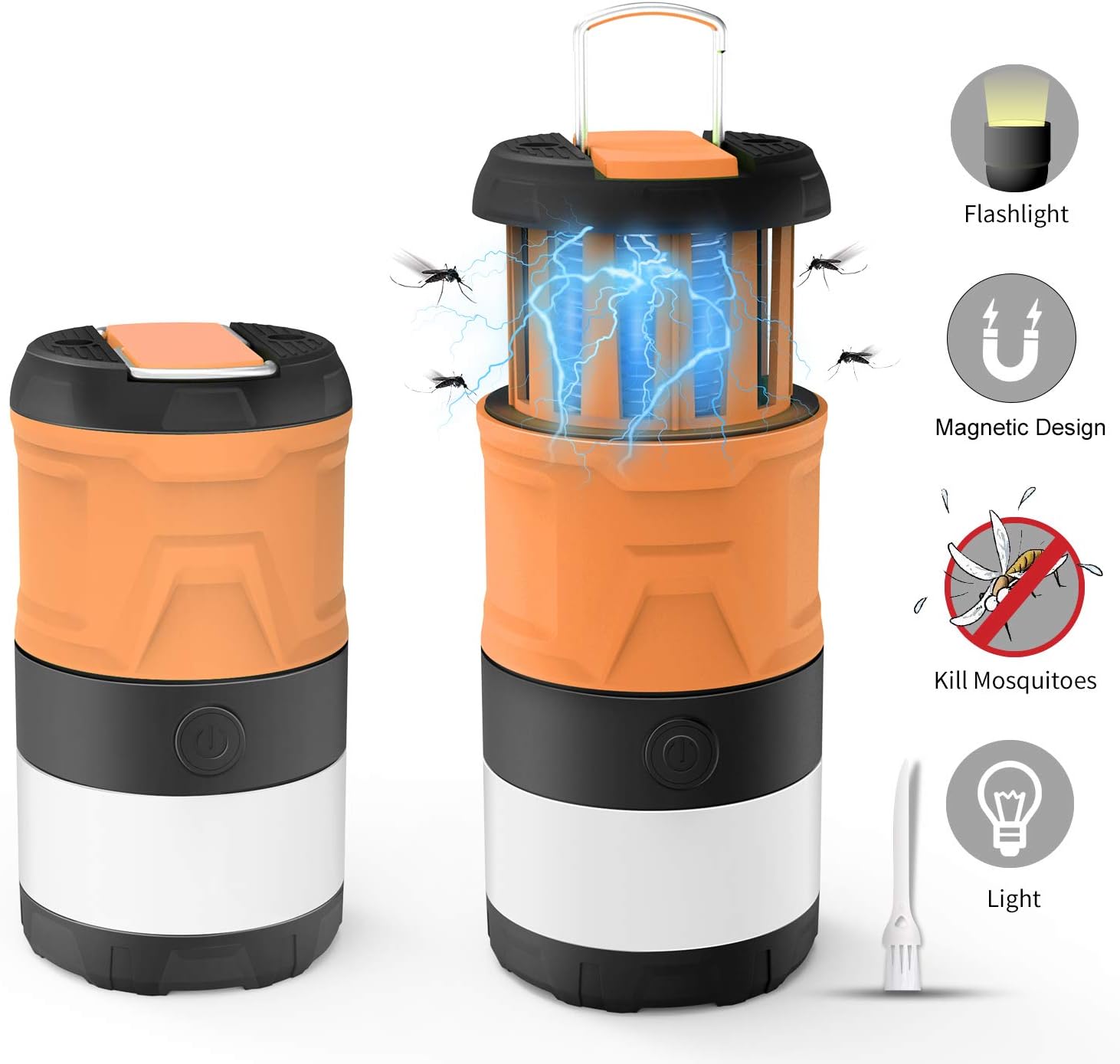 Camping Lantern, LED Camping Lamp, Bug Zapper, Magnetic Telescopic IPX4 Waterproof Flashlight, 3-in-1 Camping Light with 2000mAh Rechargeable Battery for Camping Outdoor Hiking Emergency Lighting: Sports & Outdoors