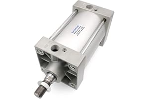 Baomain Pneumatic Air Cylinder SC 100 x 50, PT 1/2, 100mm Bore 3.94 inch, 50mm Stroke 1.96 inch, Dual Action 1 Mpa,for Industrial Machinery