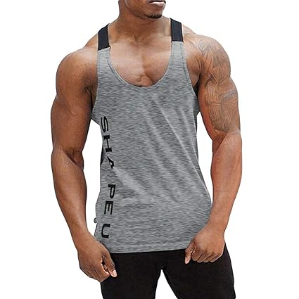 Aiserkly Ärmelloses Männer Tank Top T Shirt Bodybuilding Sport Fitness Weste