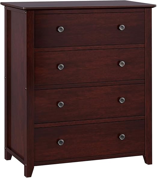 Amazon Com Vasagle 4 Drawer Dresser Chest Of Drawers Bedside