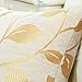 CaliTime Throw Pillow Covers Pack of 2 Cute Growing Leaves Cushion Cases Shells for Couch Sofa Home Decoration 18 X 18 Inches Gold