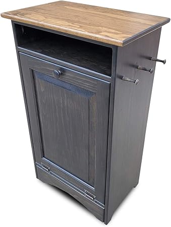 Amazon Com Peaceful Classics Wooden Pet Station Amish Handcrafted Pine Pet Feeder And Storage Cabinet Mocha Pet Supplies