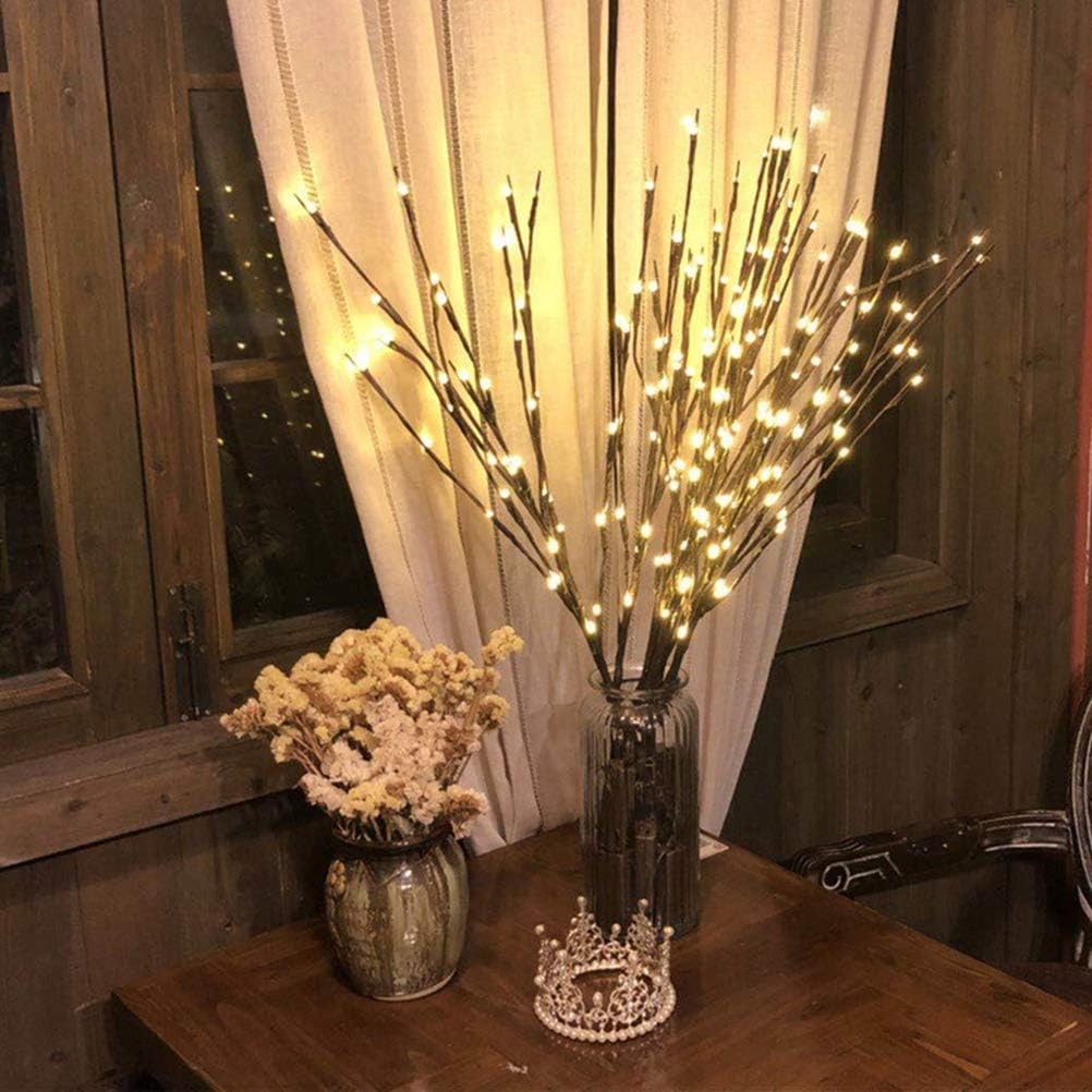 Mobestech Branch Lights, 2 Pack 20LED Tree Light Willow Twig Branch Tree Lamp Battery Powered Christmas Decorative Warm White - Image 5