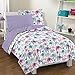 Dream Factory Elley Elephant Comforter Set, Twin, Purple