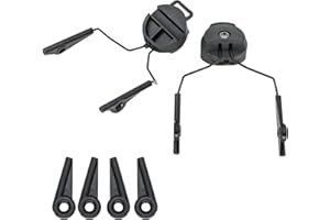 COMBATGEAR ARC Rail Adapters Accessories for Walker Electronic EarMuffs,1Pair Black Mounting Adapter
