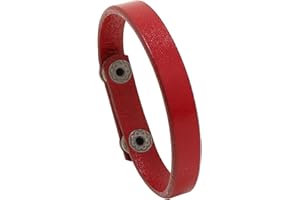 Pitmmord Punk Rock Thin Faux Leather Wristband Adjustable Arm Cuff Bracelet