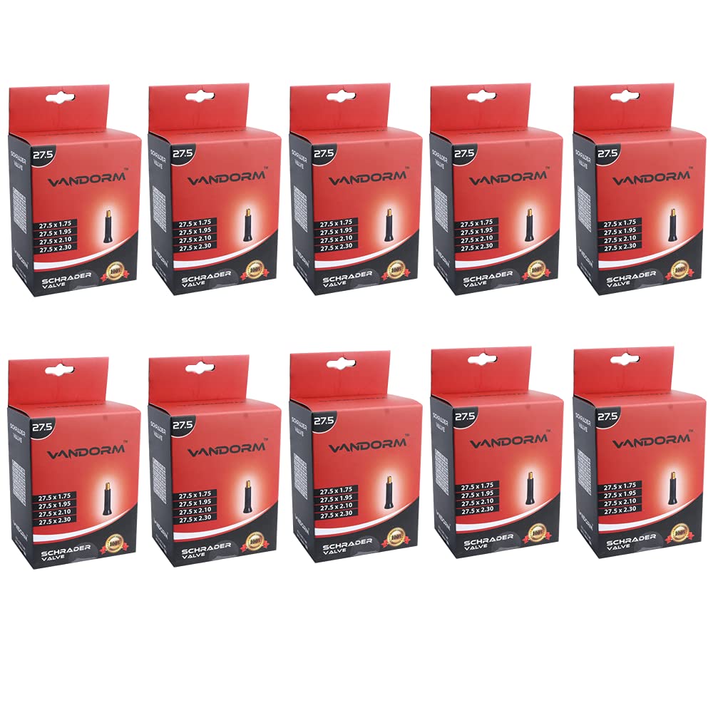 10 PACK Vandorm 27.5" x 1.50" - 2.30" MTB Mountain Bike Butyl Schrader Valve Inner tube Pack