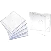 Maxtek 10.4 mm Standard Single Clear CD Jewel Case with Assembled Clear Tray, 25 Pack