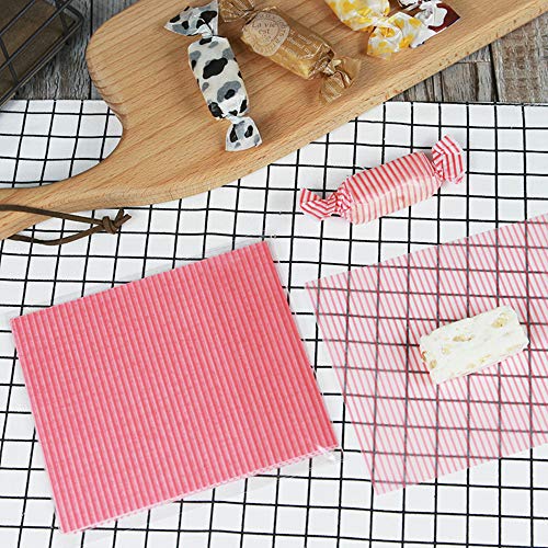 Homemade Candy and Chocolate Making - includes 6 cartoon candy cartons and 200 candy papers, Nougat Candy Wrapping Paper, Chocolate Wrappers, Greaseproof Wax Paper Suitable for Christmas, Halloween - Thumbnail 5