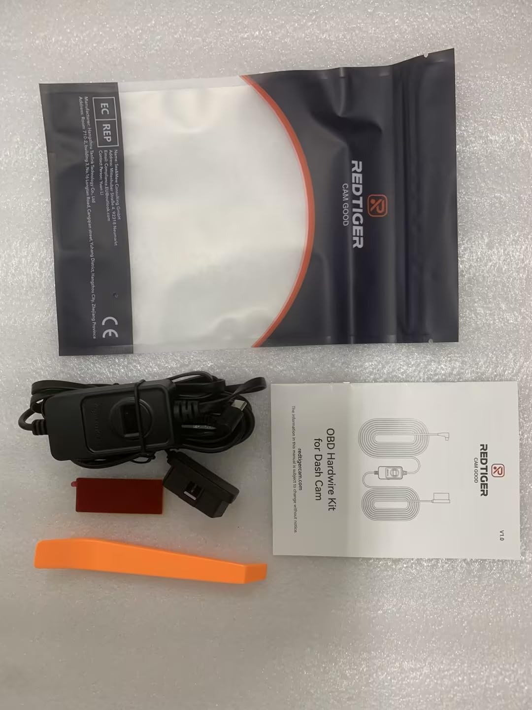 REDTIGER Dash Cam OBD Hardwire Kit Power Cable Type USB C Port,10FT 12V-24V to 5V,for Dash Camera, Low Voltage Protection