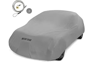 Motor Trend Breathable Lightweight Car Cover, Anti-Moisture Build-Up Water-Resistant Scratch-Resistant Travel-Friendly, Universal Fit for Cars SUVs Trucks Vans All-Weather Outdoor/Indoor, (XL) 210" L