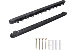 GSE Games & Sports Expert 2-Piece 6/8/12 Billiard Pool Cue Rack Wall Mounted Holders, Billiard Cue Sticks Wall Rack Set