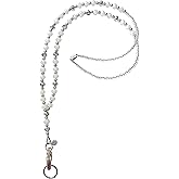 Hidden Hollow Beads Women's Unique Artisitc Beaded Lanyard Strong Breakaway Clasp for ID Badge Card Holder Teacher Cruise Keys Keychain