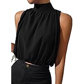 SOLY HUX Womens Halter Tops Sleeveless High Neck Summer Crop Tops Dressy Casual Blouses