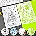 12Pcs Christmas Stencils Template - Reusable Plastic Craft Painting Stencils Includes Christmas Trees Snowflake Snowman Santa Claus for Painting on Wood, Airbrush, Window, Rocks and Walls Art(Large)