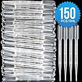 Teenitor 3ML Plastic Transfer Pipettes Eye Dropper Pack of 150 - Essential Oils Pipettes Dropper Makeup Tool (Fast Shipping By FBA)