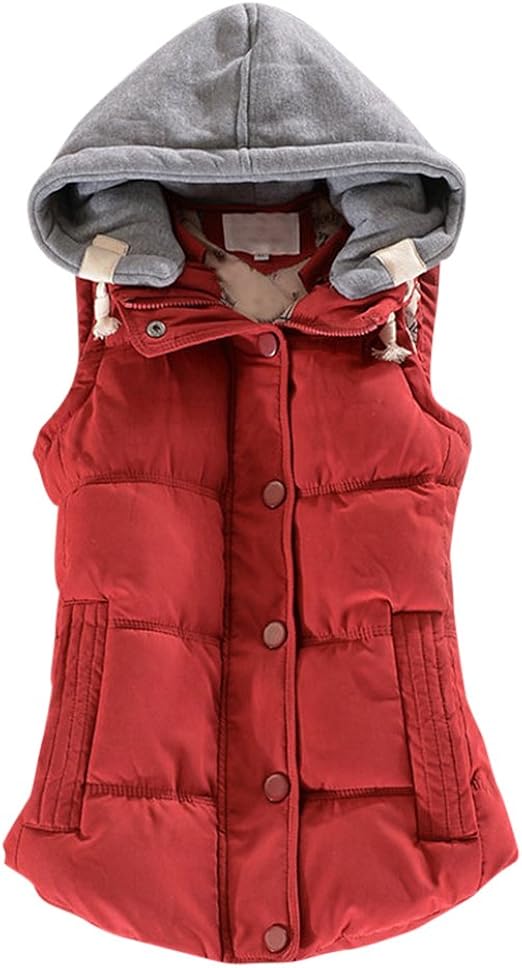 Ladies Gilet Body Warmer Women Down Vest Packable Lightweight Outwear Waistcoat Hooded with
