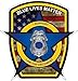 Thin Blue Line Police Officer American Flag Vinyl Decal Sticker 3M Peel and Stick Bubble Free Vinyl Car Truck 5