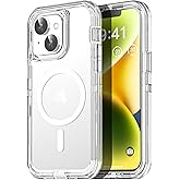 AICase Phone Case for iPhone 16e/13/iphone 14 Clear Compatible with MagSafe 3 in 1 Heavy Duty Drop Protection Full Body Rugged Shockproof/Dust Proof 3-Layer Military Protective Tough Durable 6.1"_1
