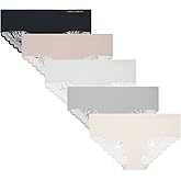 Vince Camuto Women's Hipster Underwear - 5 Pack Ultra Soft Breathable Seamless Panties for Women Ropa Interior