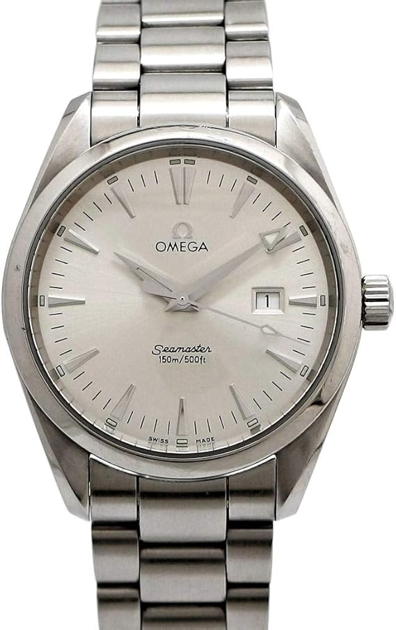 Amazon オメガ Omega シーマスター アクアテラ 150m クオーツ 電池式 シルバー文字盤 メンズ 中古 メンズ腕時計 腕時計 通販